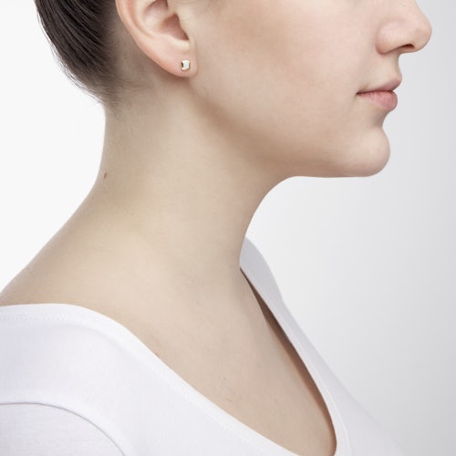 Kolczyki kwadraty Savicki: złote, diamenty